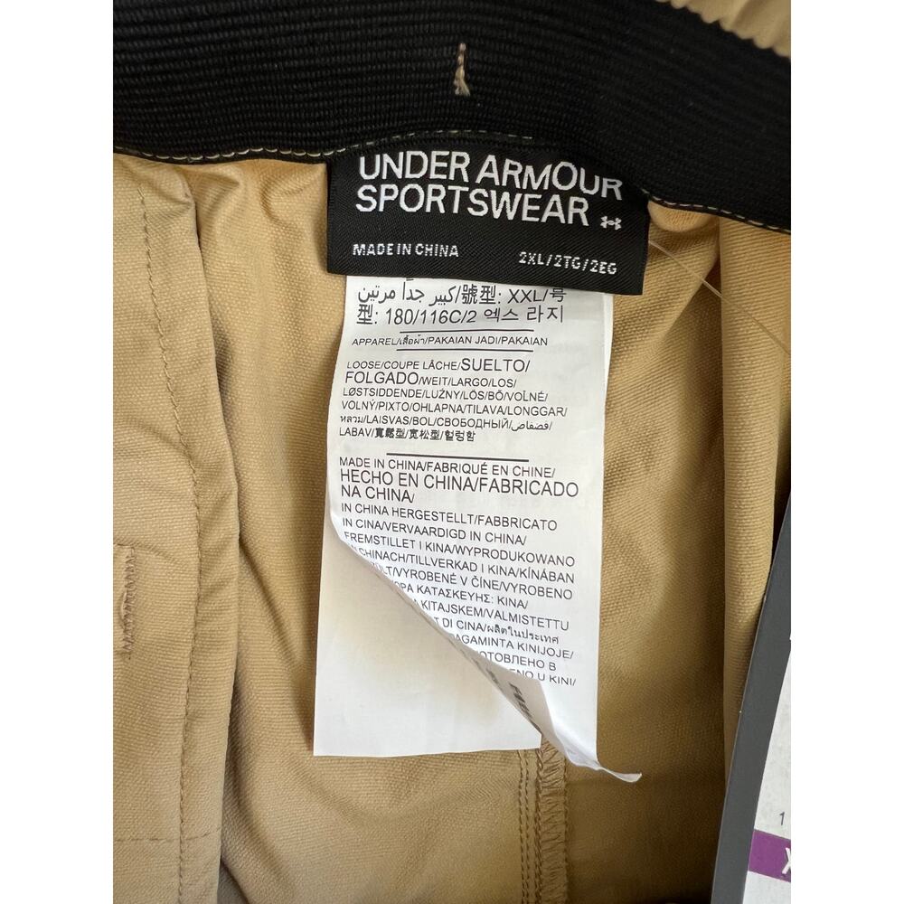 Under Armour UAS Sportswear Crepe Woven Shorts Khaki 1323226 781 Size 2XL - Picture 4 of 10